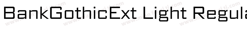 BankGothicExt Light Regular字体转换